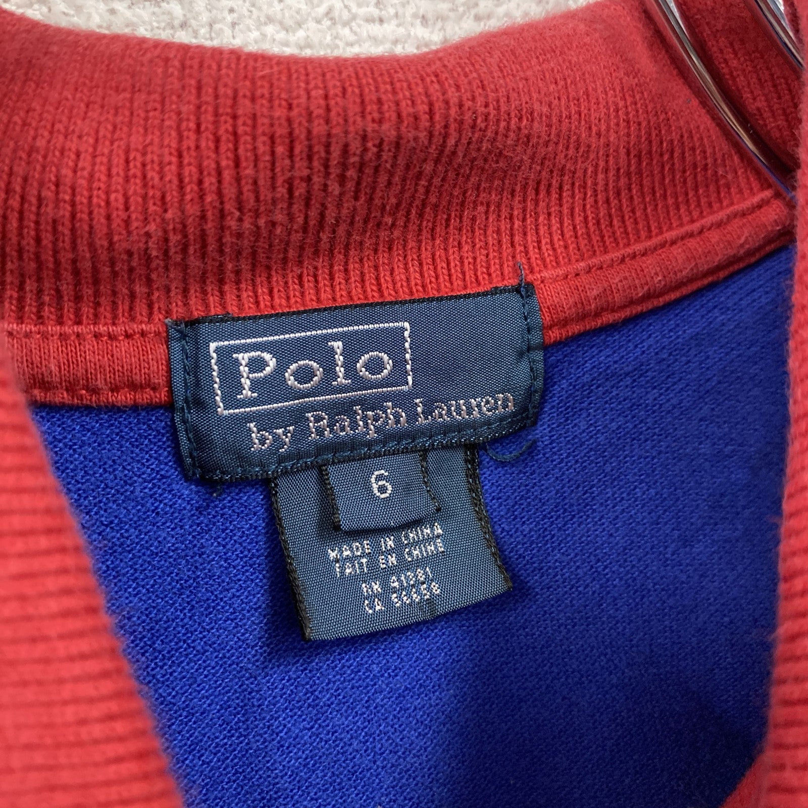 Polo by Ralph Lauan　ラルフローレン　半袖ポロシャツ　刺繡ロゴ　赤　レッド　青　ブルー　6サイズ