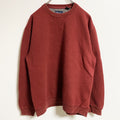 古着 used　IZOD　長袖無地スウェット　トレーナー　ワインレッド　レトロデザイン　シンプル　Mサイズ