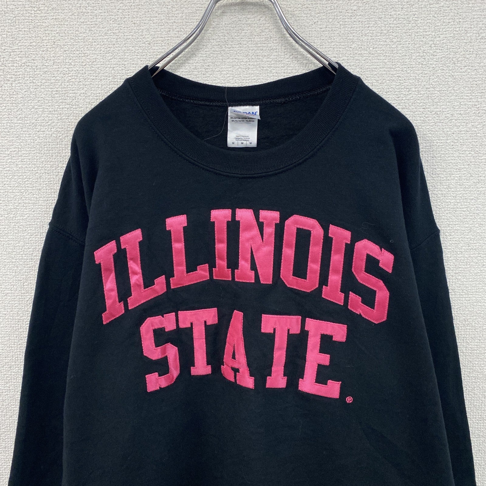 GILDAN　ギルダン　スウェット/トレーナー　カレッジプリント　黒　ブラック　Mサイズ