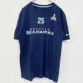 古着 used　NIKE ナイキ　半袖プリントTシャツ　SUPER BOWL　アメフト　シアトルシーホークス　ネイビー　Mサイズ