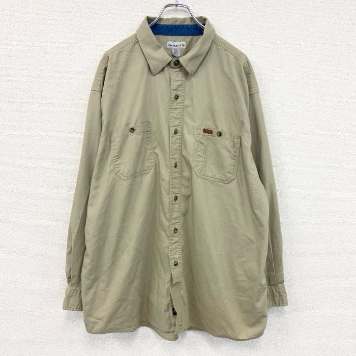 Carhartt　カーハート　長袖ワークシャツ　ベージュ　2XLサイズ
