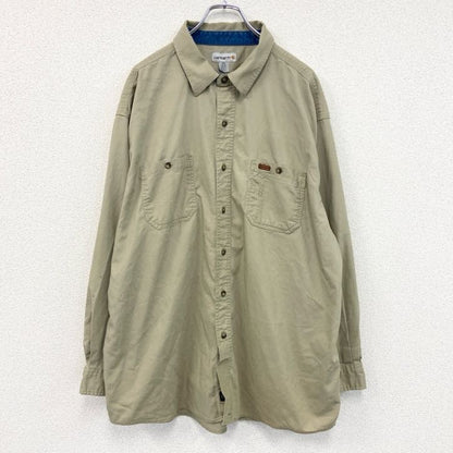 Carhartt　カーハート　長袖ワークシャツ　ベージュ　2XLサイズ