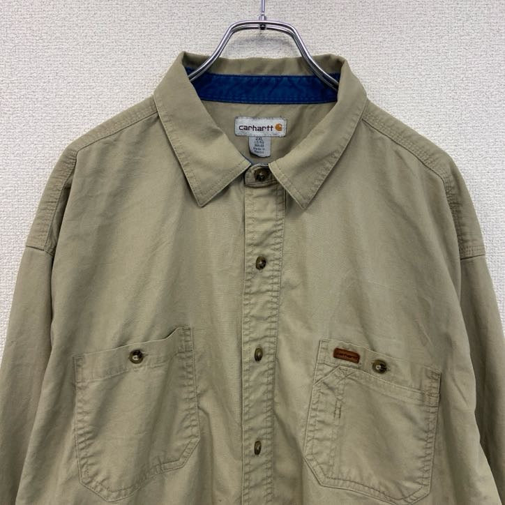 Carhartt　カーハート　長袖ワークシャツ　ベージュ　2XLサイズ