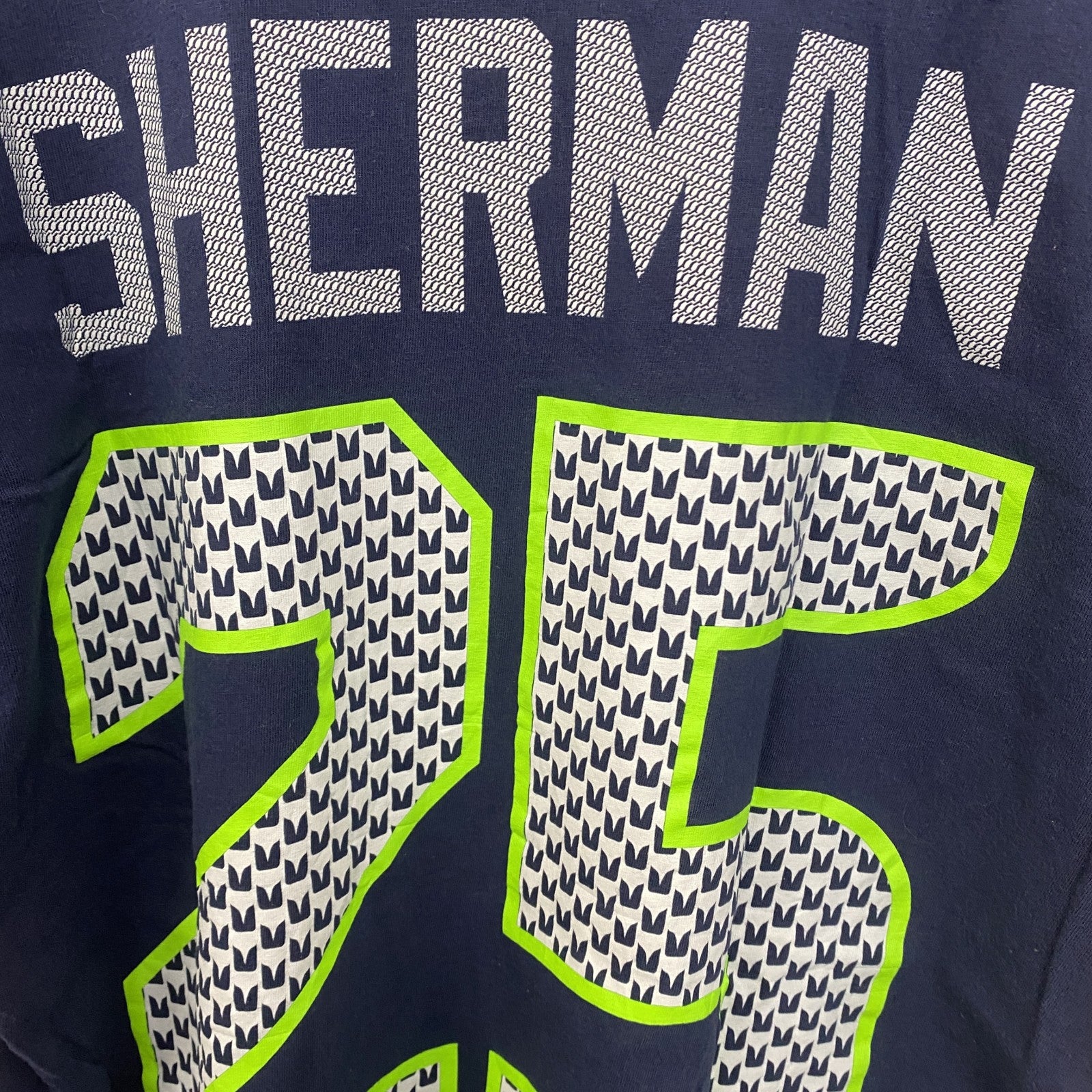 古着 used　NIKE ナイキ　半袖プリントTシャツ　SUPER BOWL　アメフト　シアトルシーホークス　ネイビー　Mサイズ
