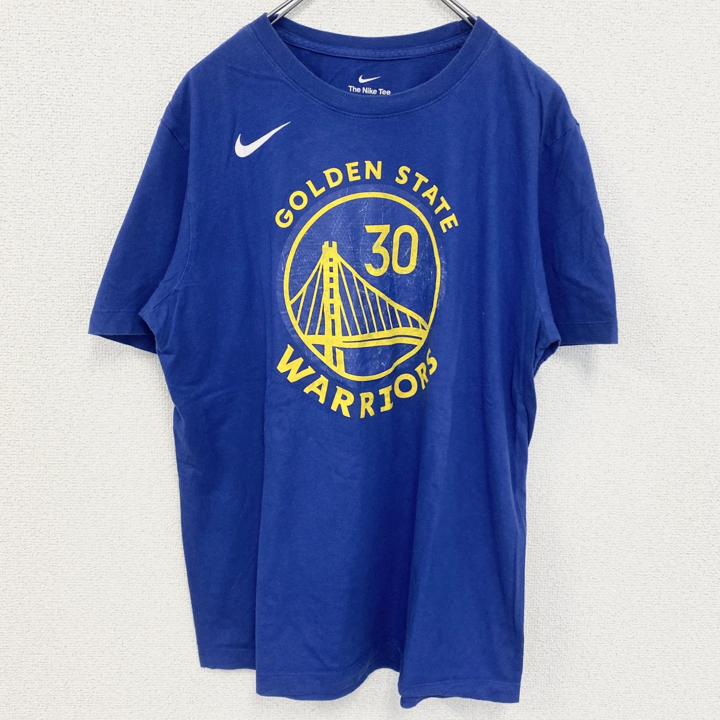 古着 used　NIKE ナイキ　半袖オフィシャルプリントTシャツ　ステフィン・カリー　ウォリアーズ　NBA　青　Mサイズ