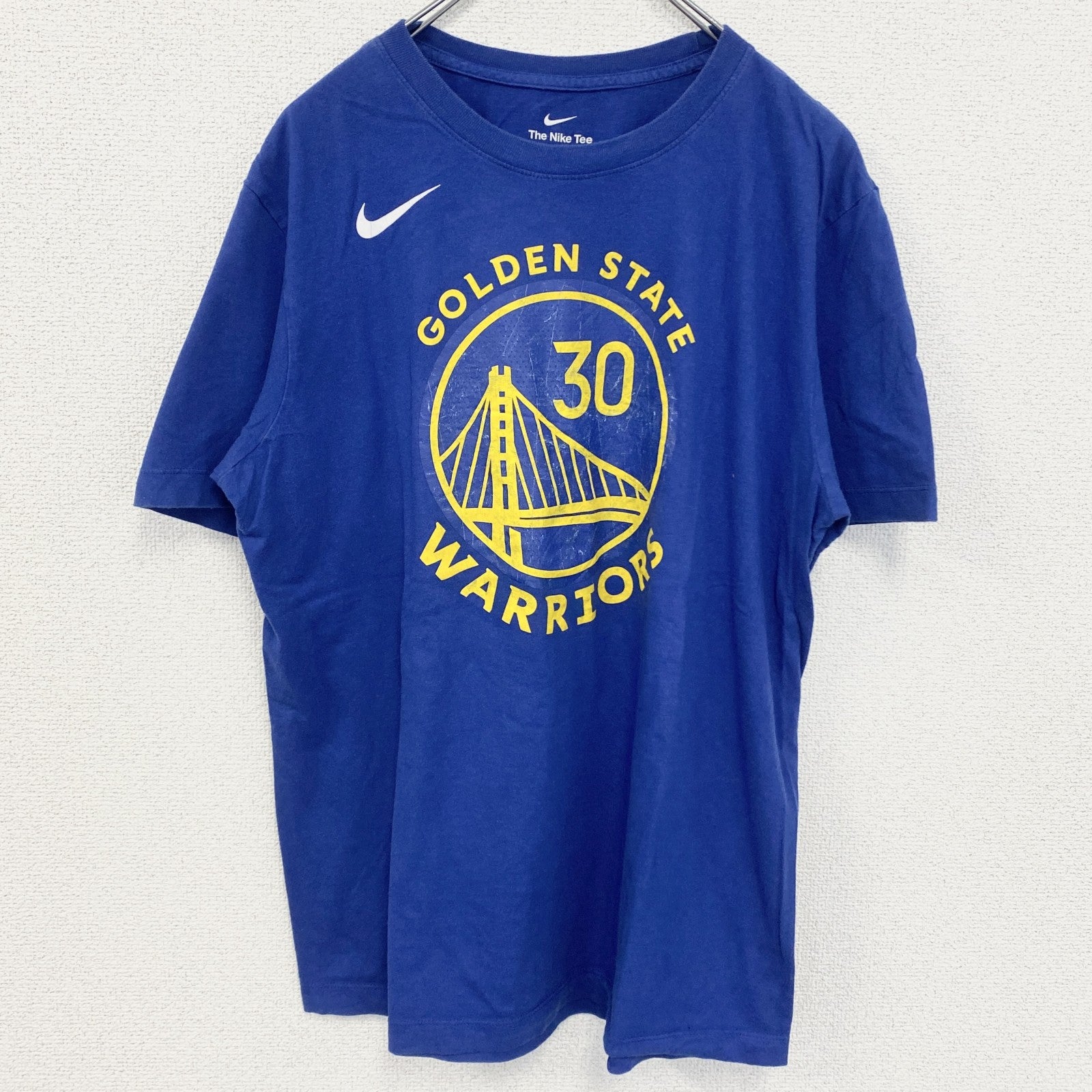 古着 used　NIKE ナイキ　半袖オフィシャルプリントTシャツ　ステフィン・カリー　ウォリアーズ　NBA　青　Mサイズ