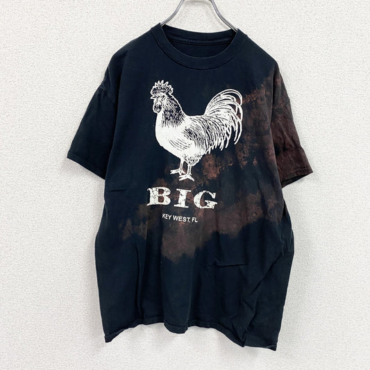 00s　半袖プリントTシャツ　アニマルTシャツ　鶏　ヴィンテージ　黒　ブラック　
