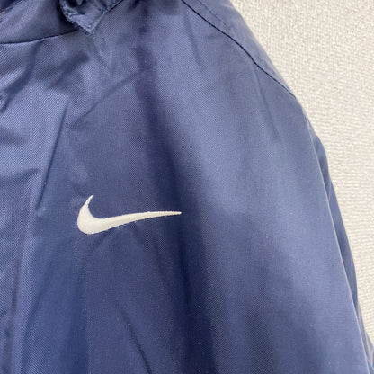 90s　NIKE　ナイキ　中綿ジャケット　スウッシュ　デカロゴ　ヴィンテージ　紺　ネイビー　Lサイズ