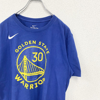 古着 used　NIKE ナイキ　半袖オフィシャルプリントTシャツ　ステフィン・カリー　ウォリアーズ　NBA　青　Mサイズ