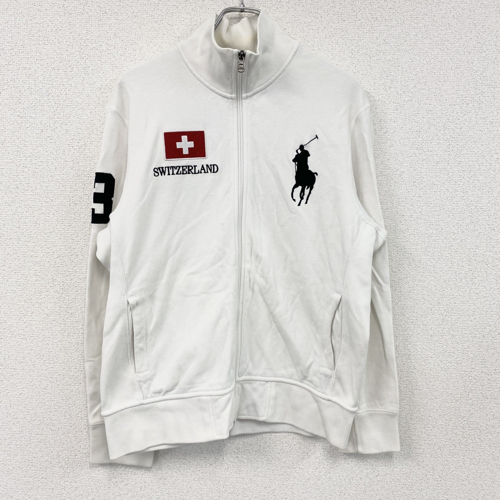 Polo by Ralph Lauren　ポロバイラルフローレン　フルジップスウェット/トレーナー　白　ホワイト　LLサイズ