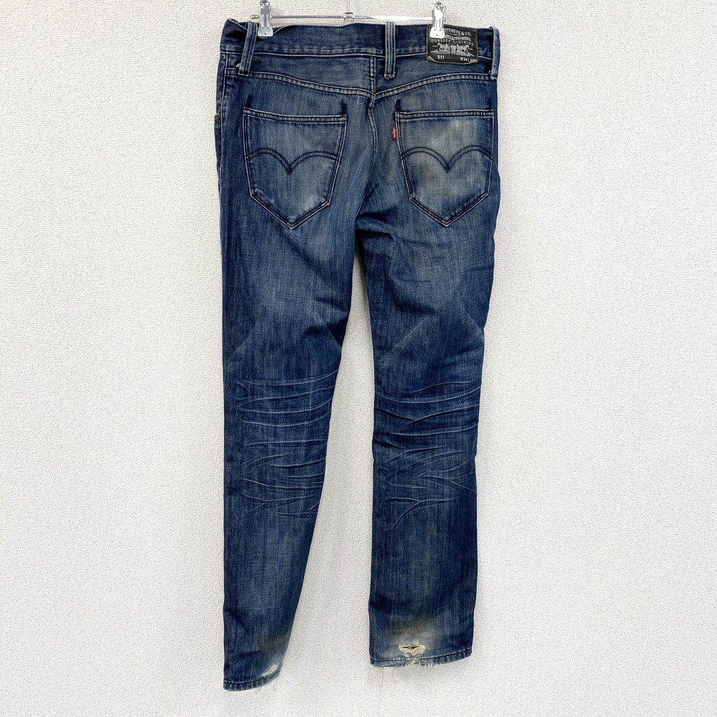Levi's　リーバイス　511　デニムパンツ/ダメージジーンズ　ジップフライ　インディゴ　W34サイズ