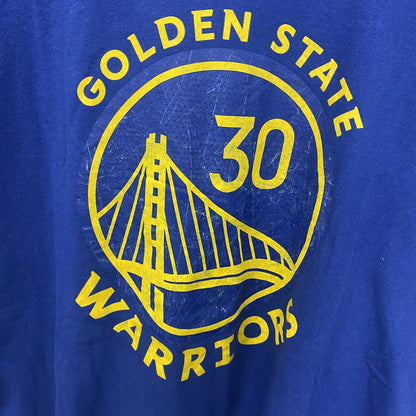 古着 used　NIKE ナイキ　半袖オフィシャルプリントTシャツ　ステフィン・カリー　ウォリアーズ　NBA　青　Mサイズ