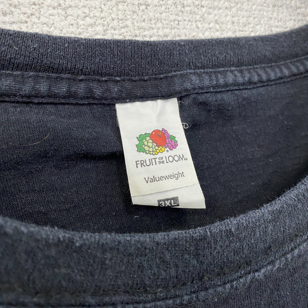 FRUIT OF THE LOOM　フルーツオブザルーム　半袖プリントTシャツ　パロディT　ブラック　3XLサイズ