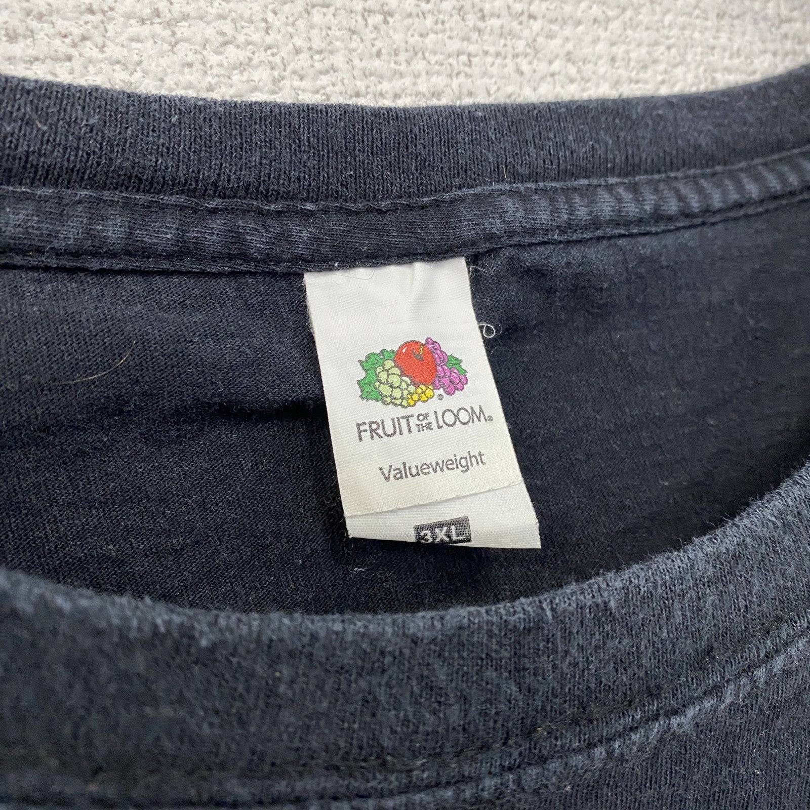 FRUIT OF THE LOOM　フルーツオブザルーム　半袖プリントTシャツ　パロディT　ブラック　3XLサイズ