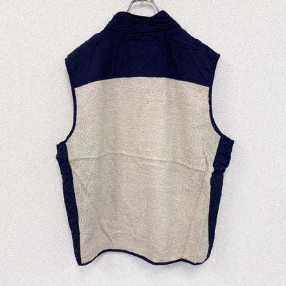 LANDS'END　ランズエンド　フルジップフリースベスト　ベージュ　XLサイズ