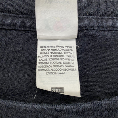FRUIT OF THE LOOM　フルーツオブザルーム　半袖プリントTシャツ　パロディT　ブラック　3XLサイズ