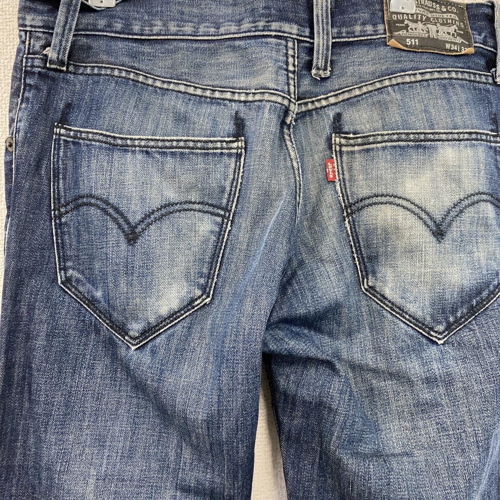 Levi's　リーバイス　511　デニムパンツ/ダメージジーンズ　ジップフライ　インディゴ　W34サイズ