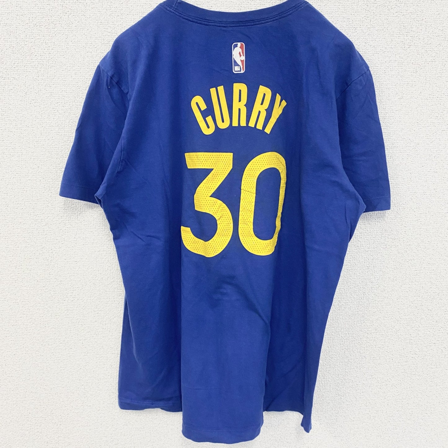 古着 used　NIKE ナイキ　半袖オフィシャルプリントTシャツ　ステフィン・カリー　ウォリアーズ　NBA　青　Mサイズ