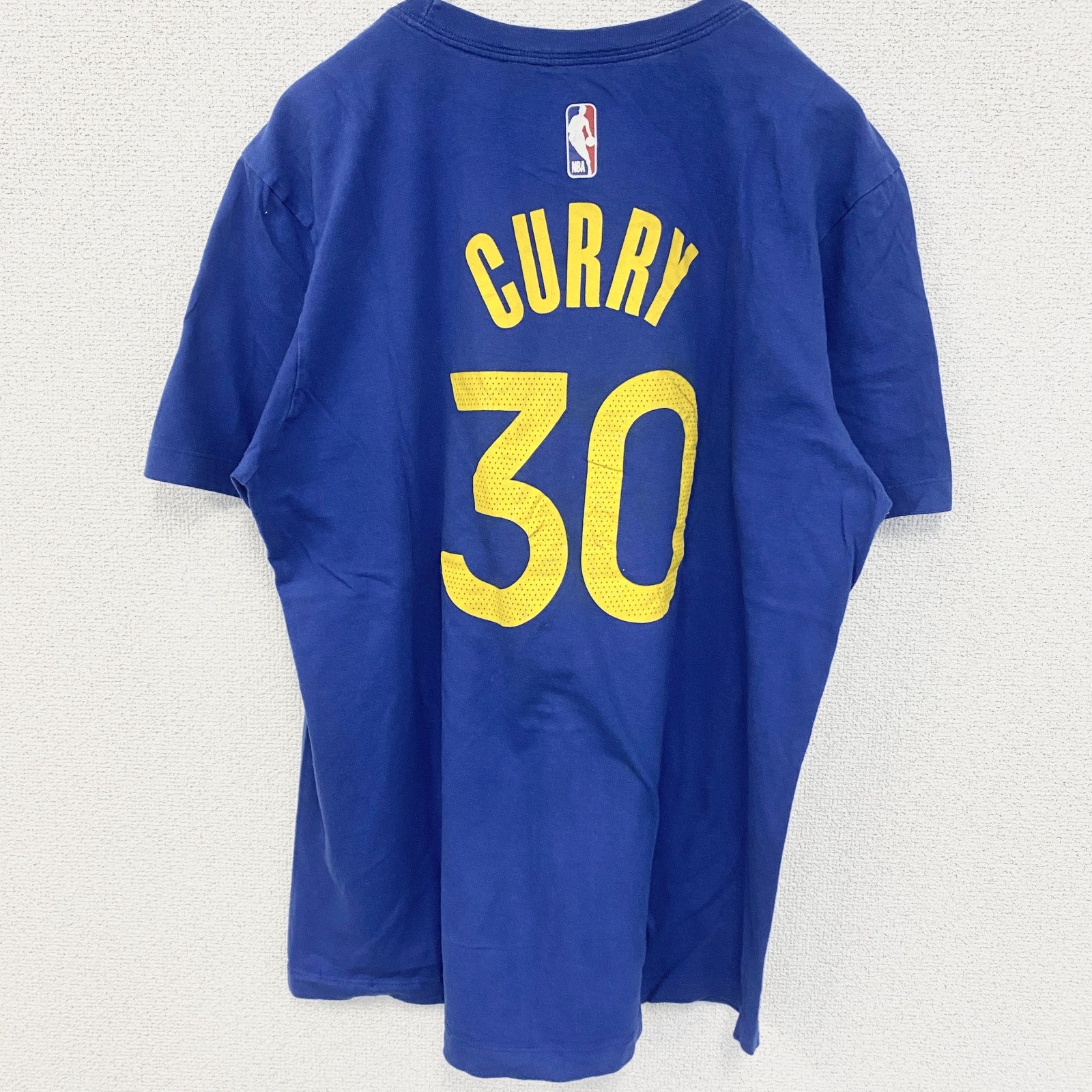 古着 used　NIKE ナイキ　半袖オフィシャルプリントTシャツ　ステフィン・カリー　ウォリアーズ　NBA　青　Mサイズ