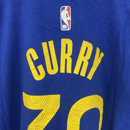 古着 used　NIKE ナイキ　半袖オフィシャルプリントTシャツ　ステフィン・カリー　ウォリアーズ　NBA　青　Mサイズ