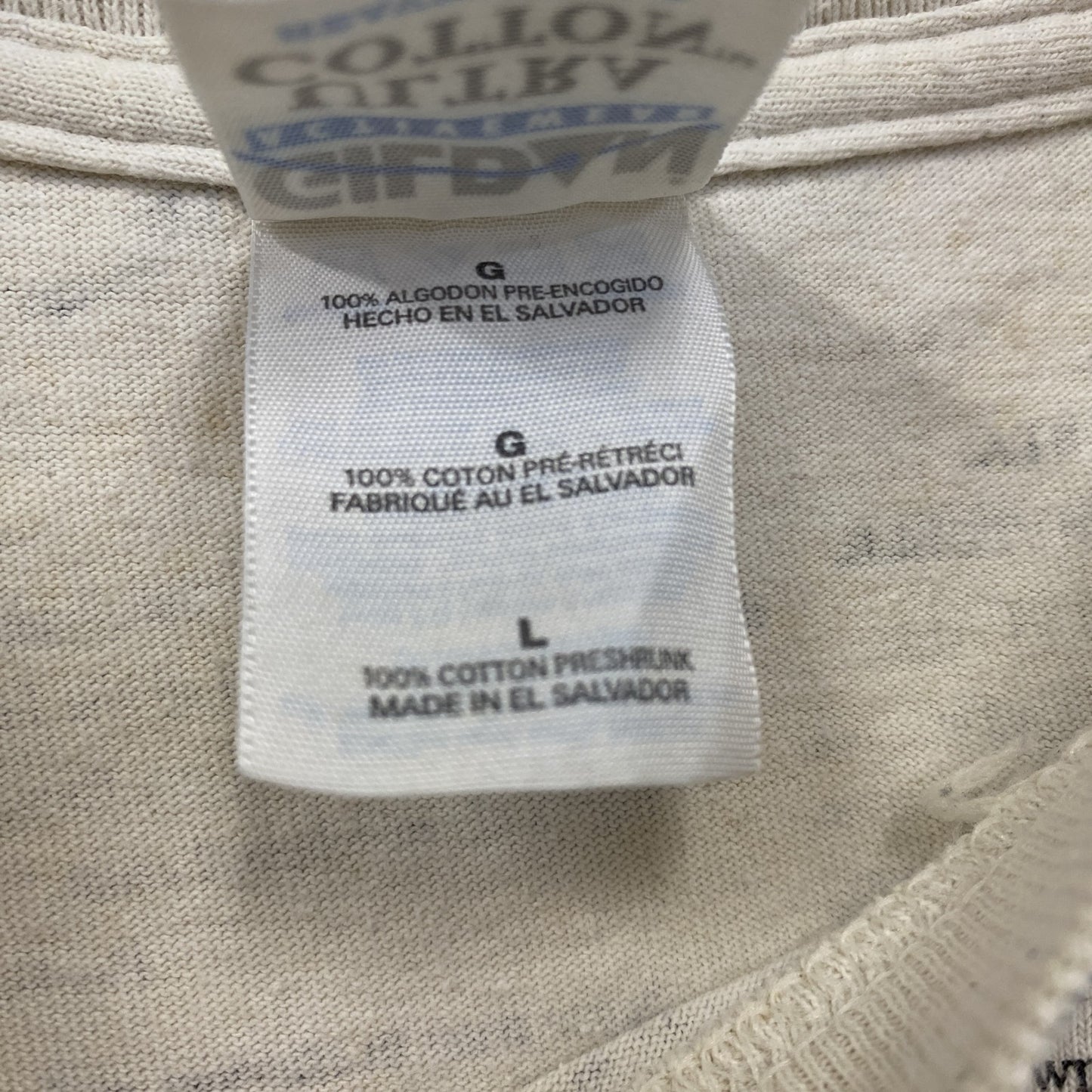 00s　GILDAN　ギルダン　半袖プリントTシャツ　ヴィンテージ　総柄　白　ホワイト　Lサイズ