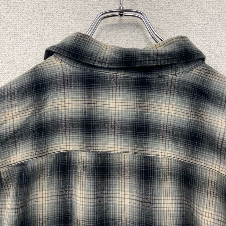 Carhartt　カーハート　長袖ラウンドシャツ　オンブレチェック柄　黒　ブラック　XLサイズ