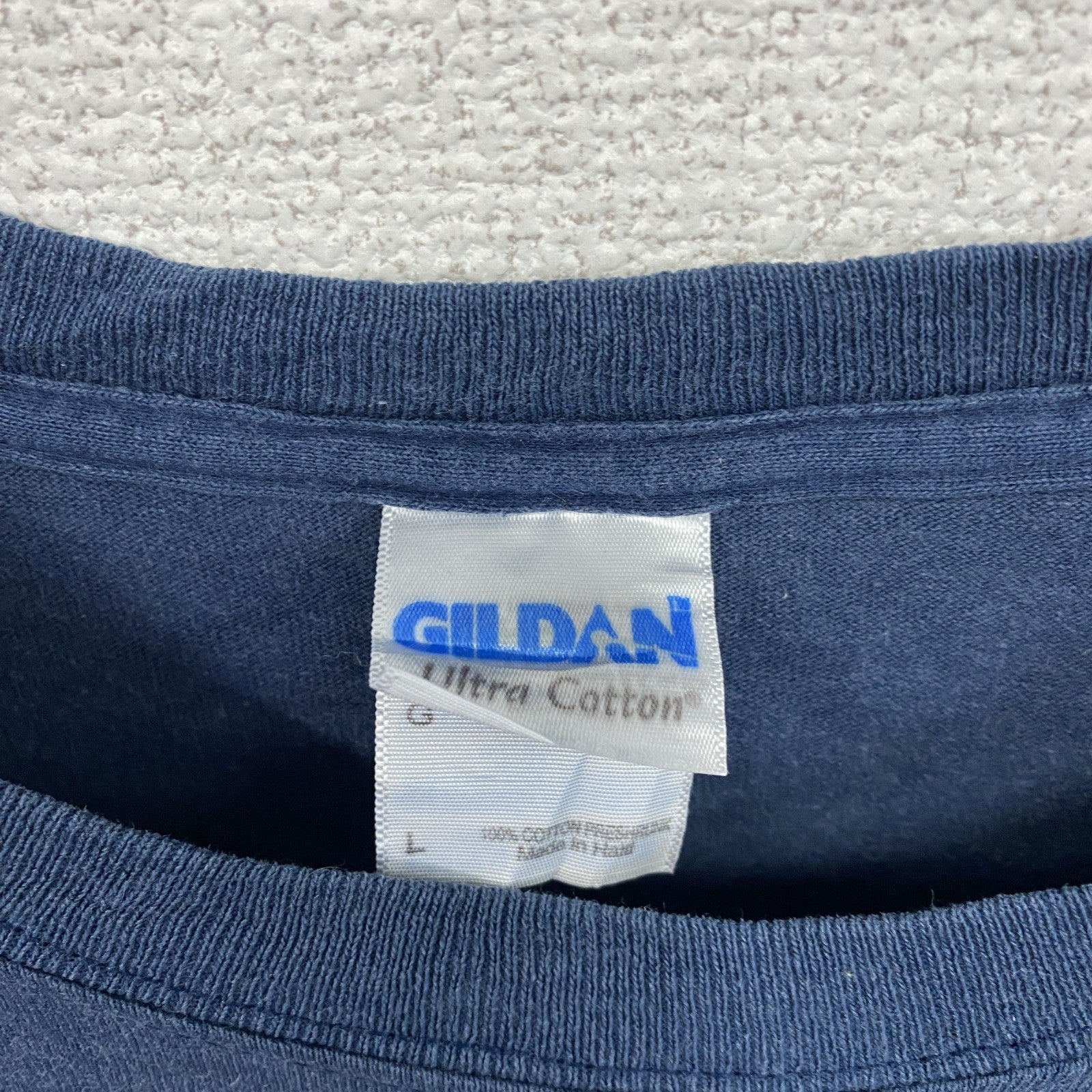 GILDAN　ギルダン　ディスカバリーチャンネル　半袖プリントTシャツ　紺　ネイビー　Lサイズ