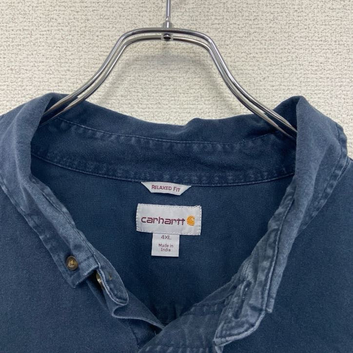 Carhartt　カーハート　長袖ワークシャツ　ボタンダウンシャツ　紺　ネイビー　4XLサイズ