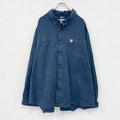 Carhartt　カーハート　長袖ワークシャツ　ボタンダウンシャツ　紺　ネイビー　4XLサイズ