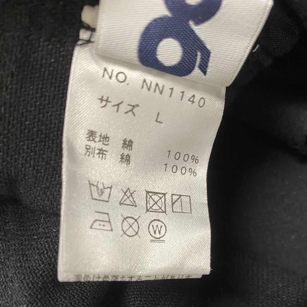 9090　ナインティナインティ　デニムペインターパンツ　レオパード　ヒョウ柄　黒　ブラック　Lサイズ