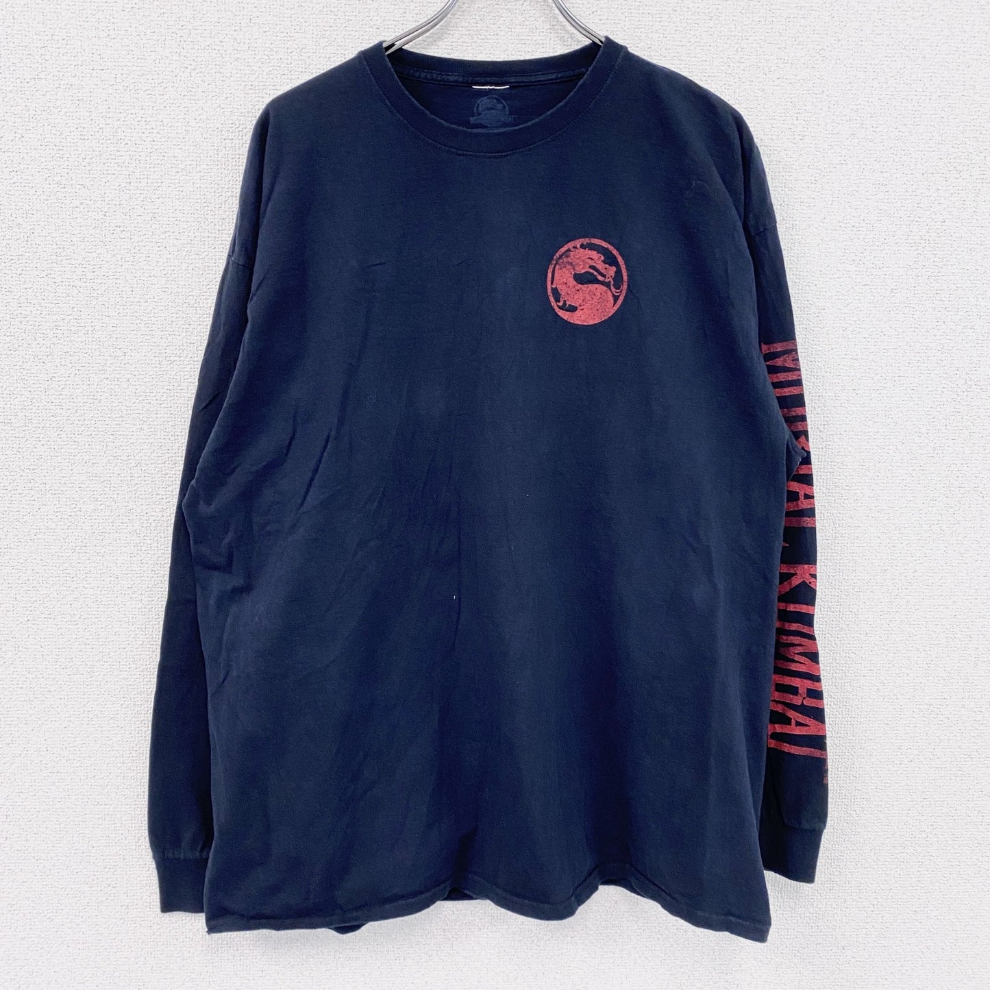 MORTAL KOMBAI　長袖Tシャツ/ロンT　黒　ブラック　2XLサイズ