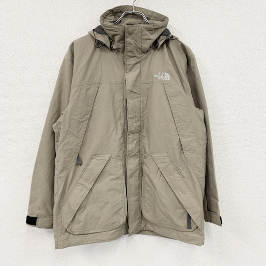 THE NORTH FACE　ザ・ノースフェイス　マウンテンパーカー　比翼仕立て　刺繍ロゴ　ベージュ　Sサイズ