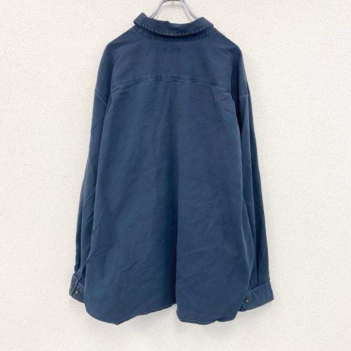 Carhartt　カーハート　長袖ワークシャツ　ボタンダウンシャツ　紺　ネイビー　4XLサイズ