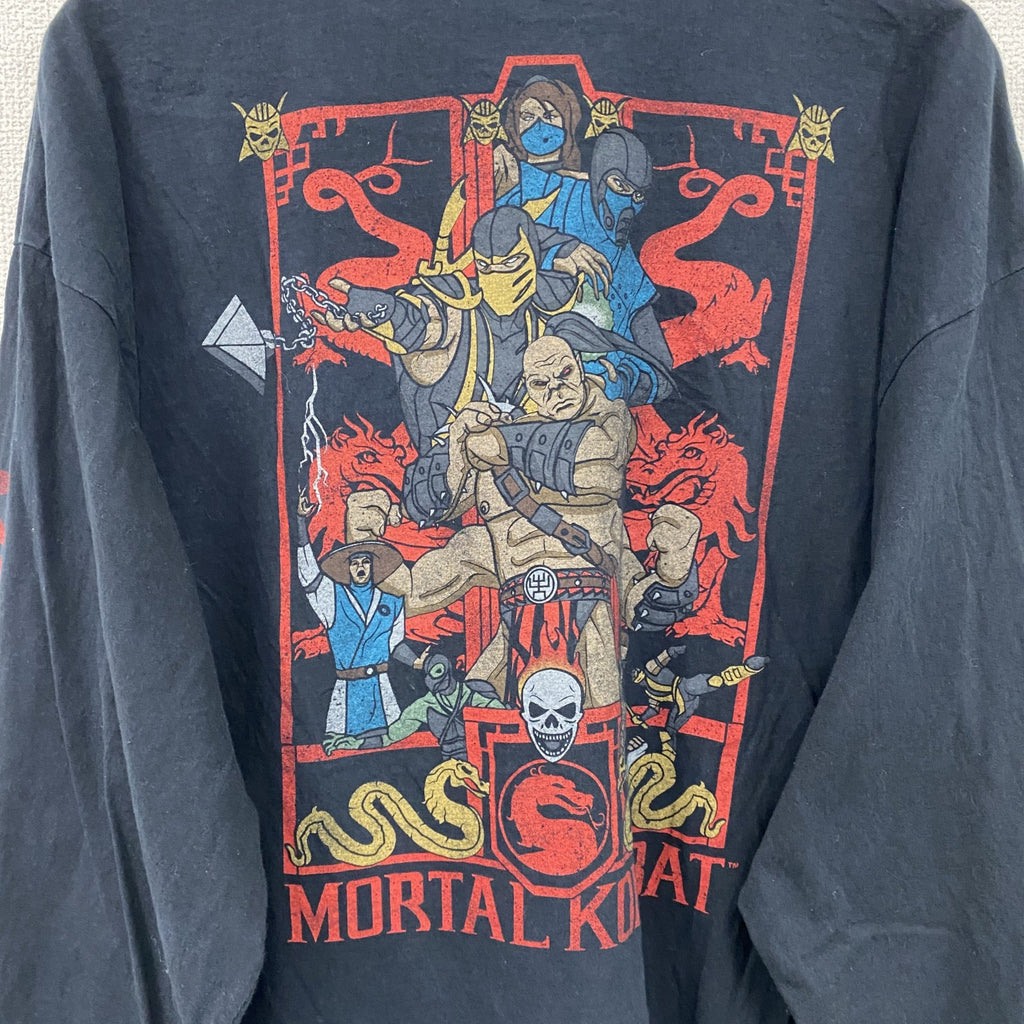 MORTAL KOMBAI　長袖Tシャツ/ロンT　黒　ブラック　2XLサイズ