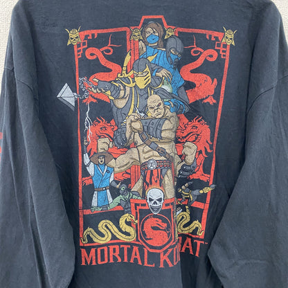 MORTAL KOMBAI　長袖Tシャツ/ロンT　黒　ブラック　2XLサイズ