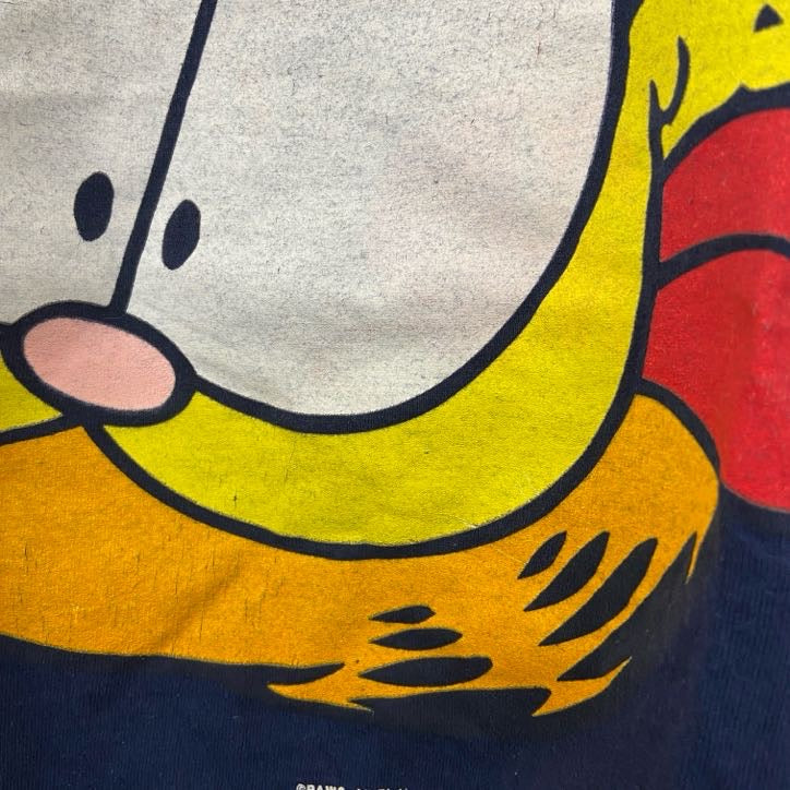 古着 used　SCREEN STARS　半袖キャラクタープリントTシャツ　ピザハット　GARFIELD　ネイビー　Lサイズ