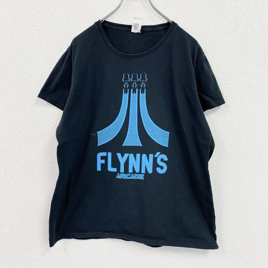 GILDAN　ギルダン　TRON　トロン　半袖プリントTシャツ　ムービーT　フリンズアーケード　黒　ブラック　XLサイズ