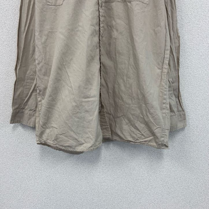 Carhartt　カーハート　長袖ワークシャツ　ラウンドシャツ　ベージュ　Lサイズ