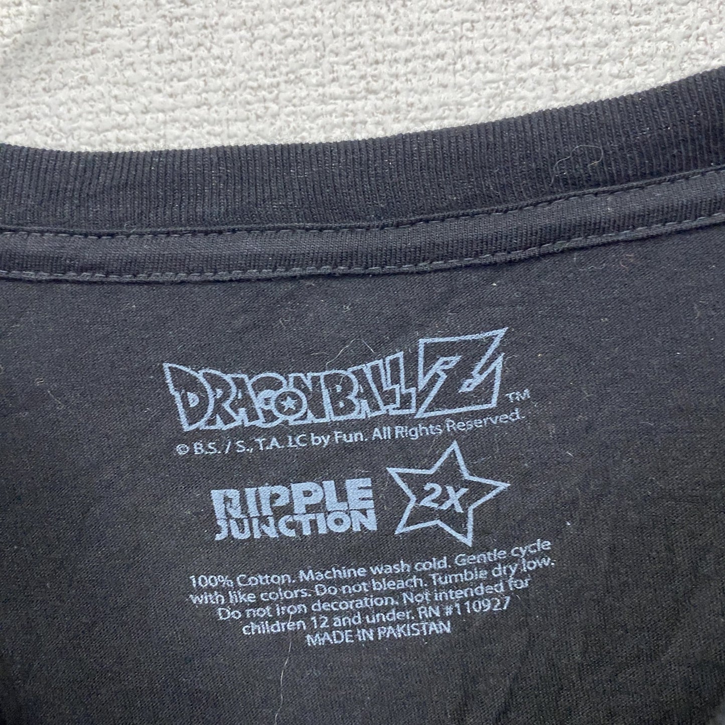 ドラゴンボールZ　半袖プリントTシャツ　黒　ブラック　2XLサイズ