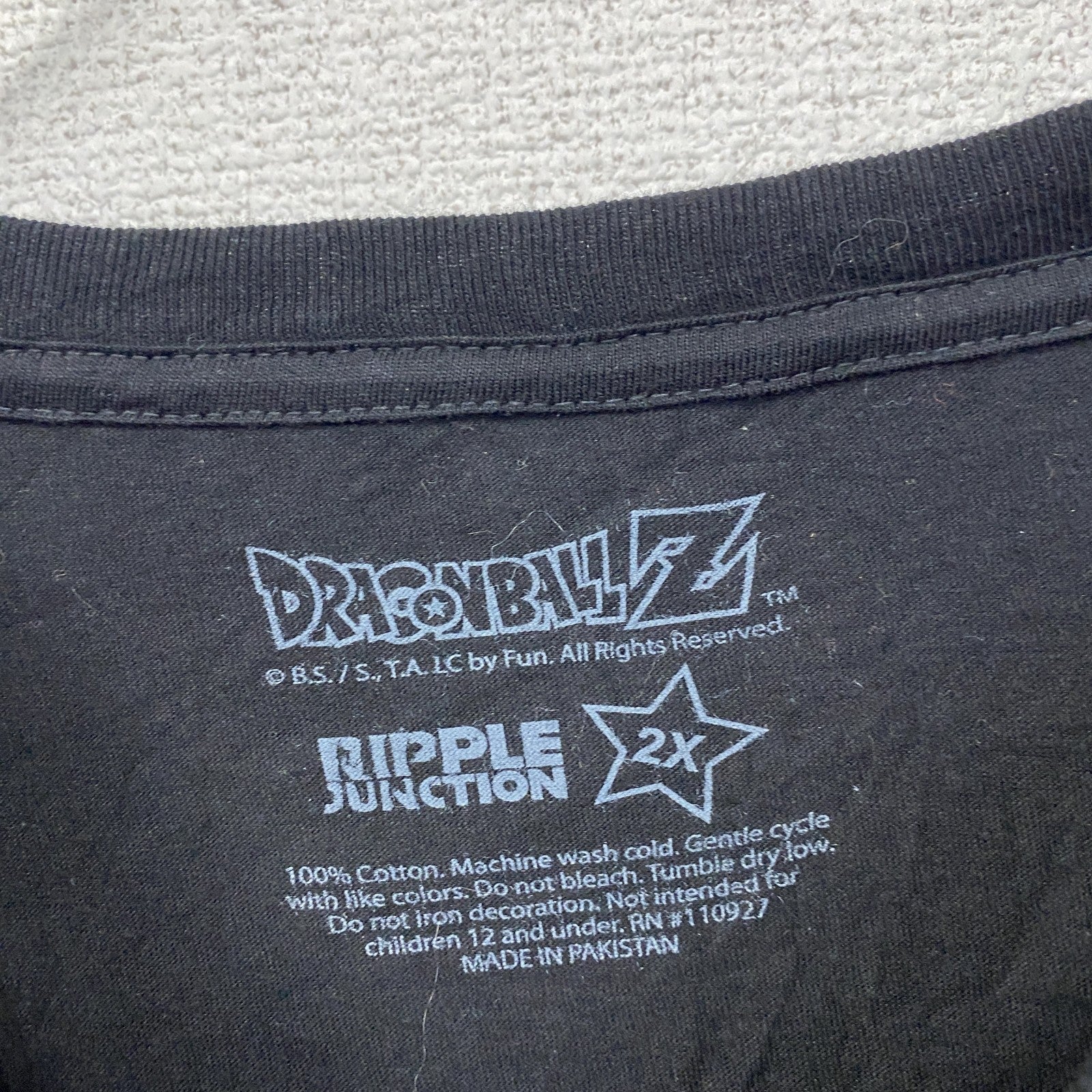 ドラゴンボールZ　半袖プリントTシャツ　黒　ブラック　2XLサイズ