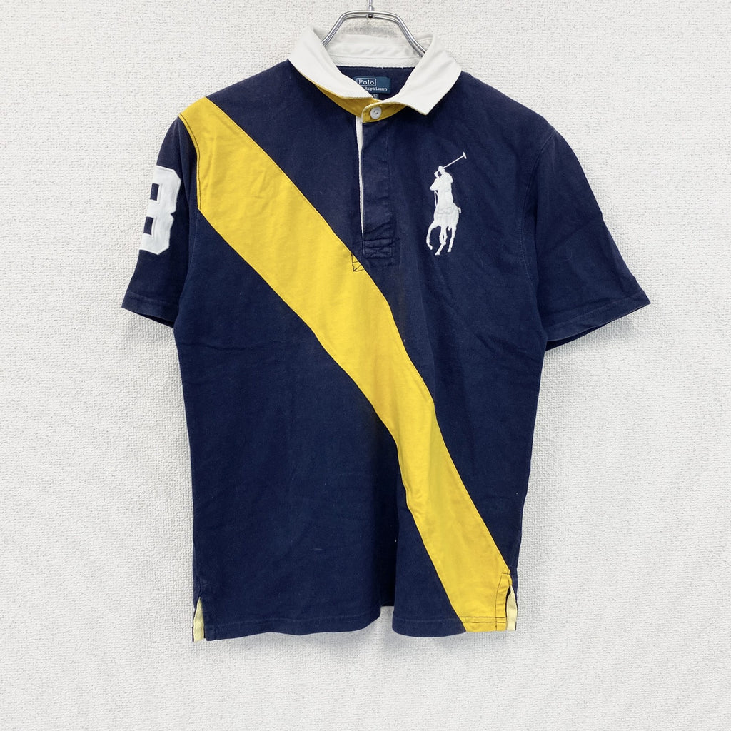 Polo by Ralph Lauan　ラルフローレン　半袖ポロシャツ　刺繡ロゴ　紺　ネイビー　Lサイズ