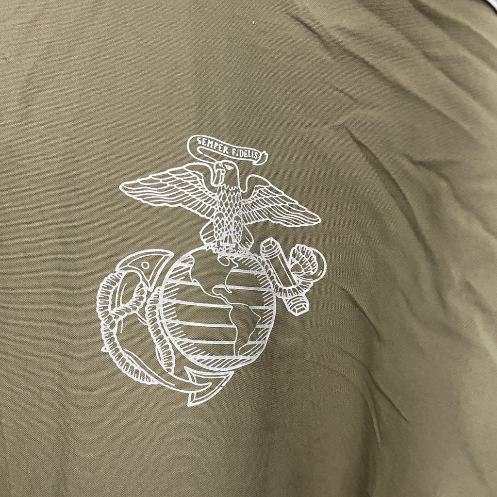 USMC　米軍海兵隊　ランニングジャケット　フルジップナイロンジャケット　カーキ　Sサイズ