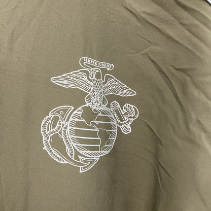 USMC　米軍海兵隊　ランニングジャケット　フルジップナイロンジャケット　カーキ　Sサイズ
