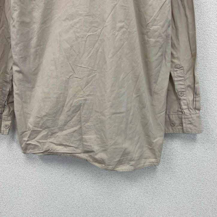 Carhartt　カーハート　長袖ワークシャツ　ラウンドシャツ　ベージュ　Lサイズ