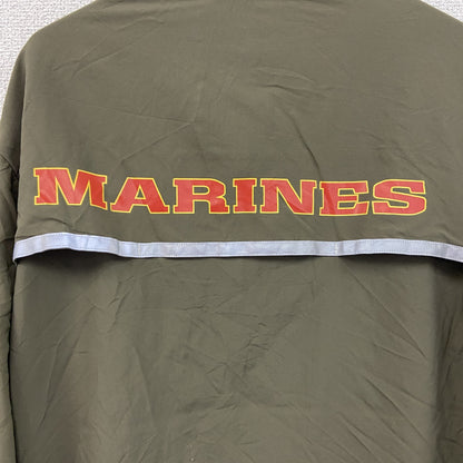 USMC　米軍海兵隊　ランニングジャケット　フルジップナイロンジャケット　カーキ　Sサイズ