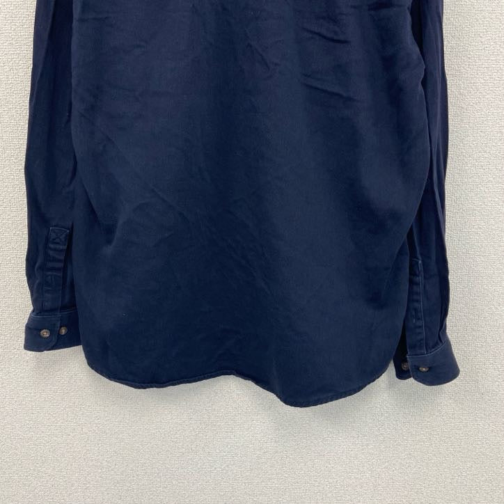 Carhartt　カーハート　長袖ワークシャツ　ボタンダウンシャツ　ワッペンカスタム　紺　ネイビー　Mサイズ