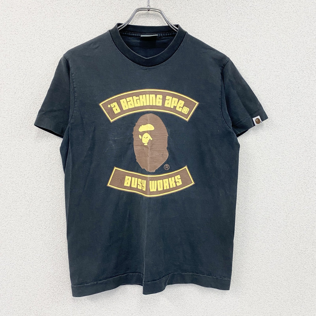 A BATHING APE　アベイシングエイプ　半袖プリントTシャツ　黒　ブラック　XLサイズ