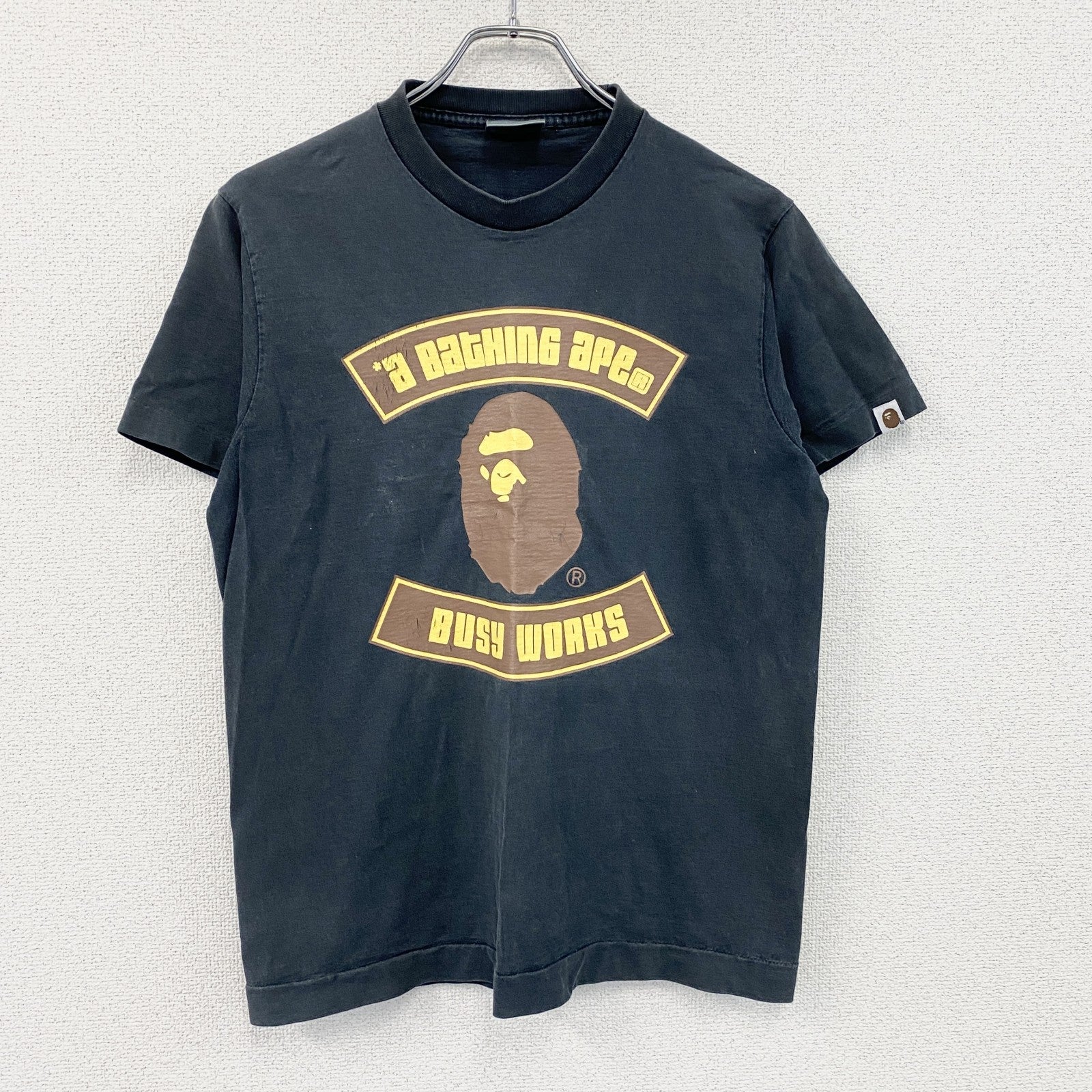 A BATHING APE　アベイシングエイプ　半袖プリントTシャツ　黒　ブラック　XLサイズ