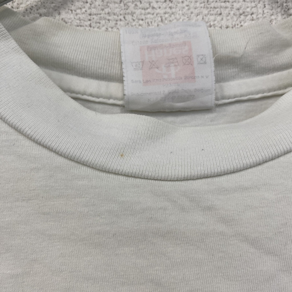 00s　Hanes　ヘインズ　半袖プリントTシャツ　ヴィンテージ　白　ホワイト　XLサイズ