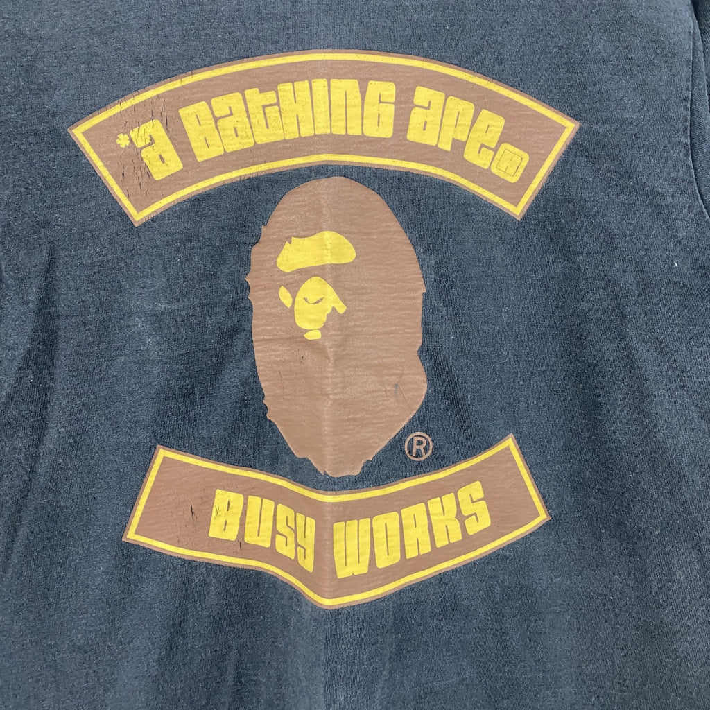 A BATHING APE　アベイシングエイプ　半袖プリントTシャツ　黒　ブラック　XLサイズ